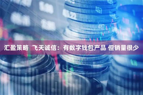 汇盈策略  飞天诚信：有数字钱包产品 但销量很少